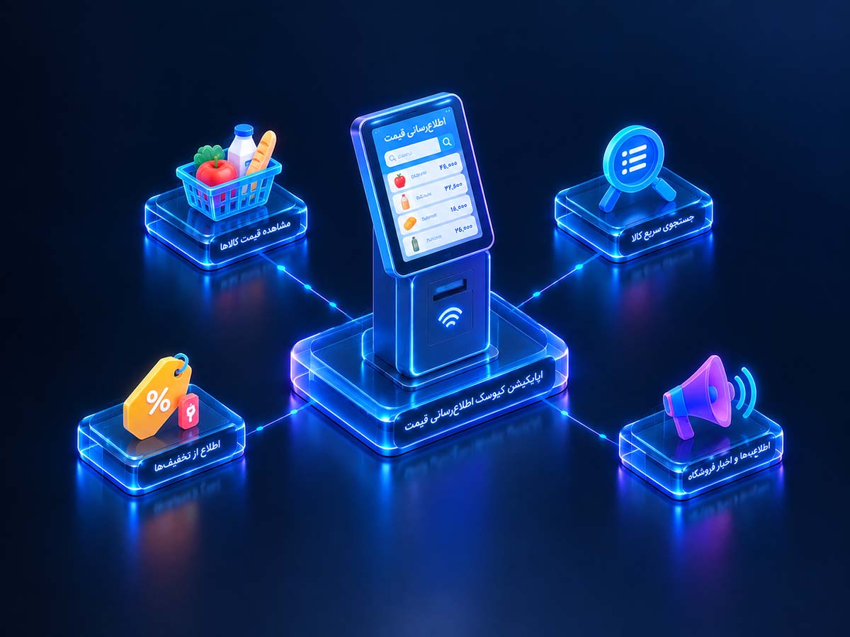 اپلیکیشن کیوسک اطلاع‌رسانی قیمت ابرانو+